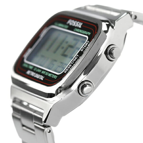 Fossil Retro Digital Silver Dial Silver Steel Strap Watch for Men - FS5844 Buy Now By Fossil