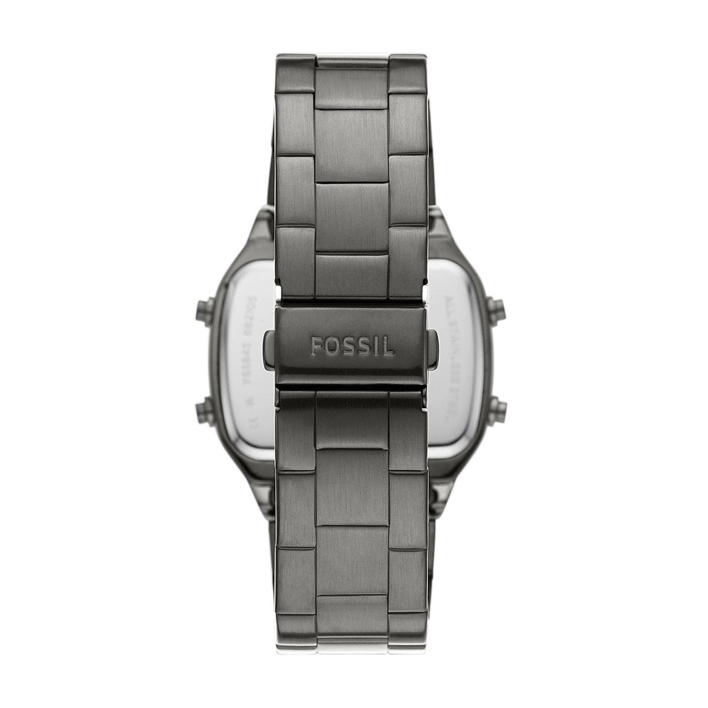 Fossil Retro Digital Black Dial Black Steel Strap Watch for Men - FS5846 Buy Now By Fossil