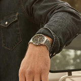 Fossil FB-01 Chronograph Black Dial Silver Steel Strap Watch for Men - FS5864 Buy Now By Fossil