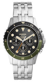 Fossil FB-01 Chronograph Black Dial Silver Steel Strap Watch for Men - FS5864 Buy Now By Fossil