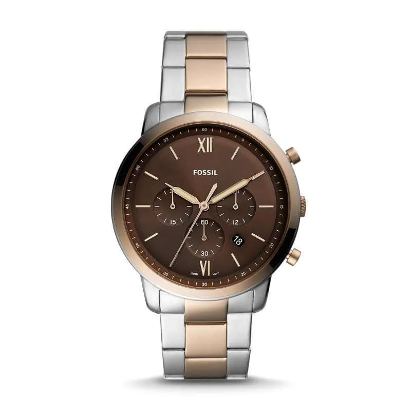 Fossil Neutra Chronograph Brown Dial Two Tone Steel Strap Watch for Men - FS5869 Buy Now By Fossil