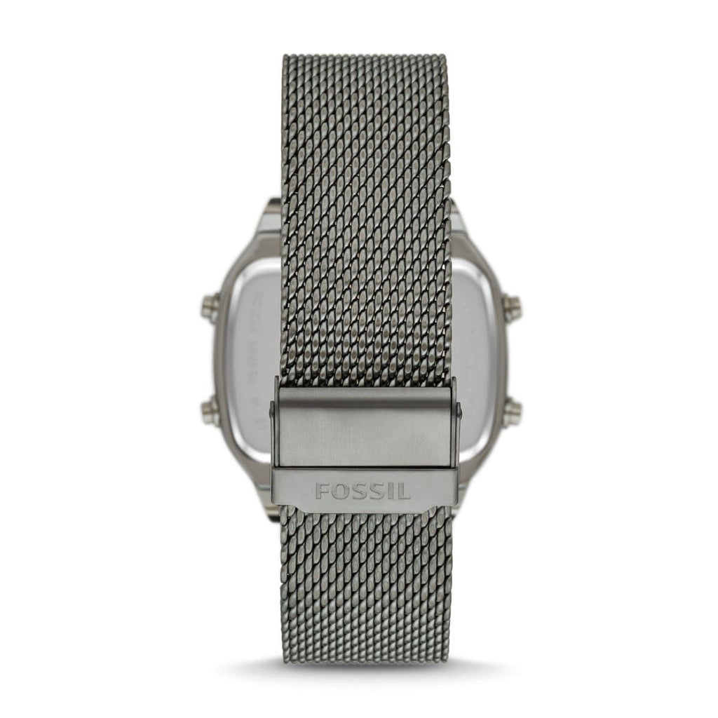 Fossil Retro Digital Purple Dial Grey Mesh Strap Watch for Men - FS5888 Buy Now By Fossil