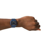 Fossil Retro Analog-Digital Black Dial Blue Steel Strap Watch for Men - FS5896 Buy Now By Fossil