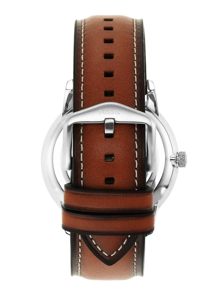 Fossil Neutra Minimalist Moonphase Blue Dial Brown Leather Strap Watch for Men - FS5903 Buy Now By Fossil