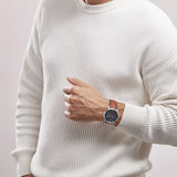 Fossil Neutra Minimalist Moonphase Blue Dial Brown Leather Strap Watch for Men - FS5903 Buy Now By Fossil