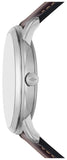Fossil Neutra Minimalist Moonphase Silver Dial Brown Leather Strap Watch for Men - FS5905 Buy Now By Fossil