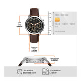 Fossil Neutra Chronograph Black Dial Brown Leather Strap Watch for Men - FS6024 Buy Now By Fossil