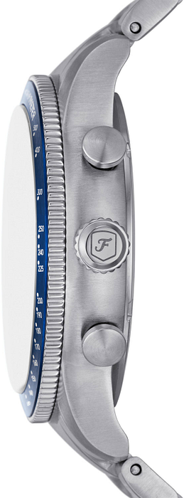 Fossil Sport Tourer Chronograph Blue Dial Silver Steel Strap Watch for Men - FS6047 Buy Now By Fossil