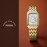 Fossil Raquel Three Hand Mother of Pearl Dial Gold Steel Strap Watch For Women - ES5304 Buy Now By Fossil