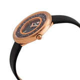 Swarovski Crystalline Pure Black Dial Black Leather Strap Watch for Women - 5275043 Buy Now By Swarovski