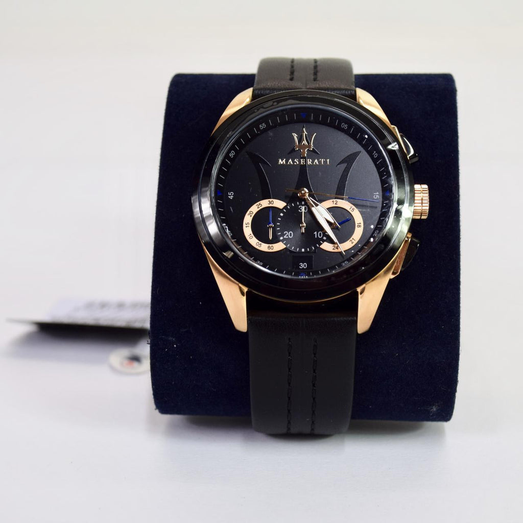Maserati Traguardo 45mm Black Dial Watch Black Strap For Men - R8871612025 Buy Now By Maserati