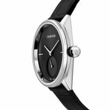 Calvin Klein Accent Black Dial Black Leather Strap Watch for Women - K2Y231C3 Buy Now By Calvin Klein