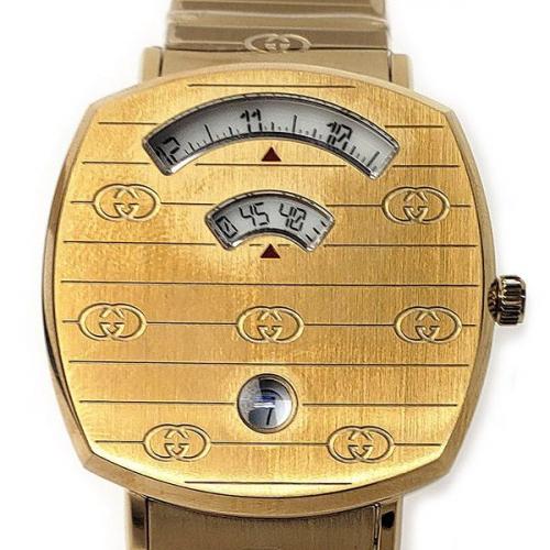 Gucci Grip Yellow Gold Dial Yellow Gold Steel Strap Unisex Watch - YA157403 Buy Now By Gucci