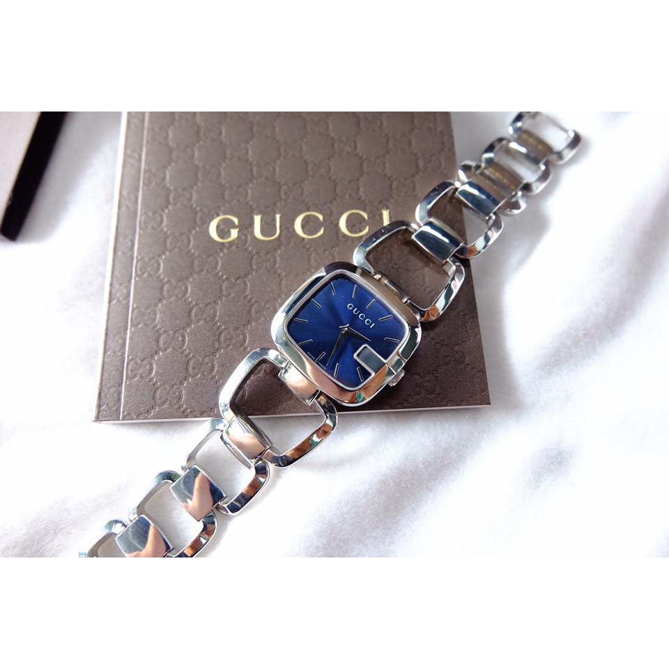 Gucci G Gucci Blue Dial Silver Steel Strap Watch For Women - YA125405 Buy Now By Gucci