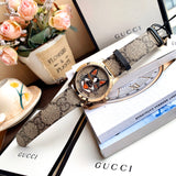 Gucci G-Timeless Brown Dial Brown Leather Strap Unisex Watch - YA1264057 Buy Now By Gucci