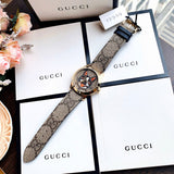 Gucci G-Timeless Brown Dial Brown Leather Strap Unisex Watch - YA1264057 Buy Now By Gucci