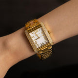 Michael Kors Emery Three-Hand Crystals Silver Dial Gold Steel Strap Watch for Women - MK4643 Buy Now By Michael Kors