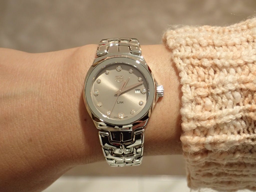 Tag Heuer Link Quartz Brown Dial Silver Steel Strap Watch for Women - WBC131E.BA0649 Buy Now By Tag Heuer