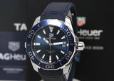 Tag Heuer Aquaracer Blue Dial Blue Rubber Strap Watch for Men - WAY111C.FT6155 Buy Now By Tag Heuer