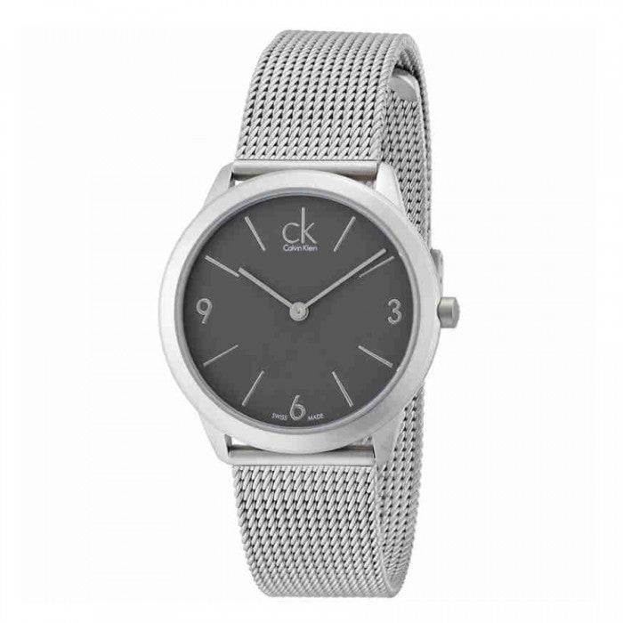 Calvin Klein Minimal Grey Dial Silver Mesh Bracelet Watch for Men - K3M52154 Buy Now By Calvin Klein