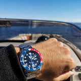 Seiko 5 Sports Automatic Blue Dial Silver Steel Strap Watch For Men - SRPD53K1