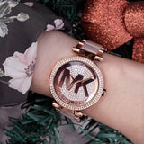 Michael Kors Parker Pink Dial Pink Steel Strap Watch for Women - MK6176 Buy Now By Michael Kors