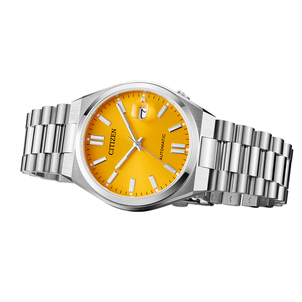 Citizen Tsuyosa Automatic Yellow Dial Silver Steel Strap Watch for Men - NJ0150-81Z Buy Now By Citizen