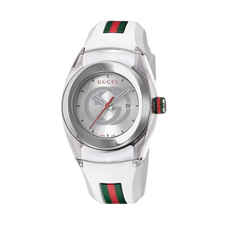 Gucci Sync Quartz White Dial White Rubber Strap Unisex Watch - YA137302 Buy Now By Gucci