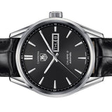 Tag Heuer Carrera Automatic 41mm Black Dial Black Leather Strap Watch for Men - WAR201A.FC6266 Buy Now By Tag Heuer