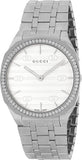 Gucci 25H Quartz Diamonds Silver Dial Silver Steel Strap Watch for Women - YA163401 Buy Now By Gucci