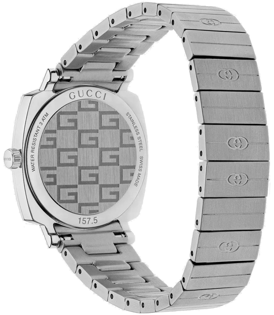 Gucci Grip Quartz Silver Dial Silver Steel Strap Watch For Men - YA157501 Buy Now By Gucci