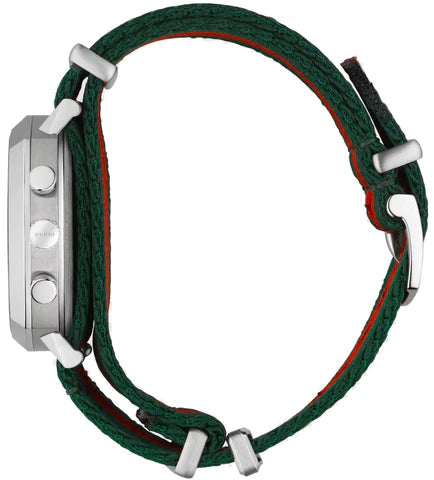 Gucci Grip Quartz Chronograph Red Dial Two Tone NATO Strap Watch for Men - YA157304 Buy Now By Gucci