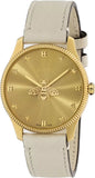 Gucci G Timeless Quartz Gold Dial Beige Leather Strap Watch For Women - YA1264180 Buy Now By Gucci