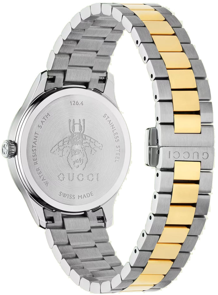 Gucci G Timeless Quartz Mother of Pearl Dial Two Tone Steel Strap Watch For Women - YA1265012 Buy Now By Gucci