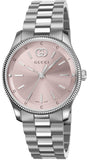 Gucci G Timeless Quartz Pink Dial Silver Steel Strap Watch for Women - YA1265061 Buy Now By Gucci