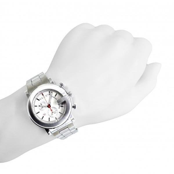 Gucci G Chrono Chronograph White Dial Silver Steel Strap Watch For Men - YA101339 Buy Now By Gucci