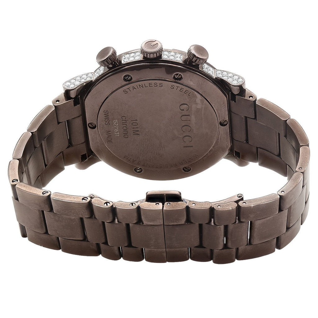 Gucci G Chrono Brown Dial Brown Steel Strap Watch For Men - YA101341 Buy Now By Gucci