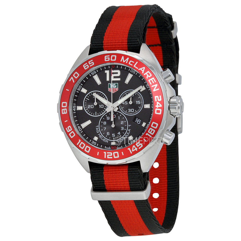 Tag Heuer Formula 1 McLaren Limited Edition Chronograph Black Dial Two Tone NATO Strap Watch for Men - CAZ1112.FC8188 Buy Now By Tag Heuer