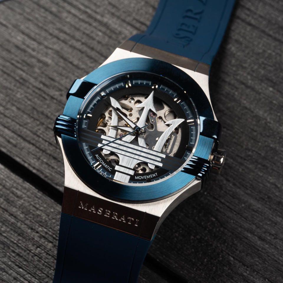 Maserati Potenza Automatic Skeleton Dial Blue Rubber Strap Watch For Men - R8821108035 Buy Now By Maserati