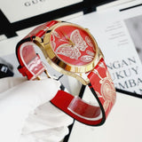 Gucci G Timeless Quartz Red Dial Red Leather Strap Watch For Women - YA1264054 Buy Now By Gucci