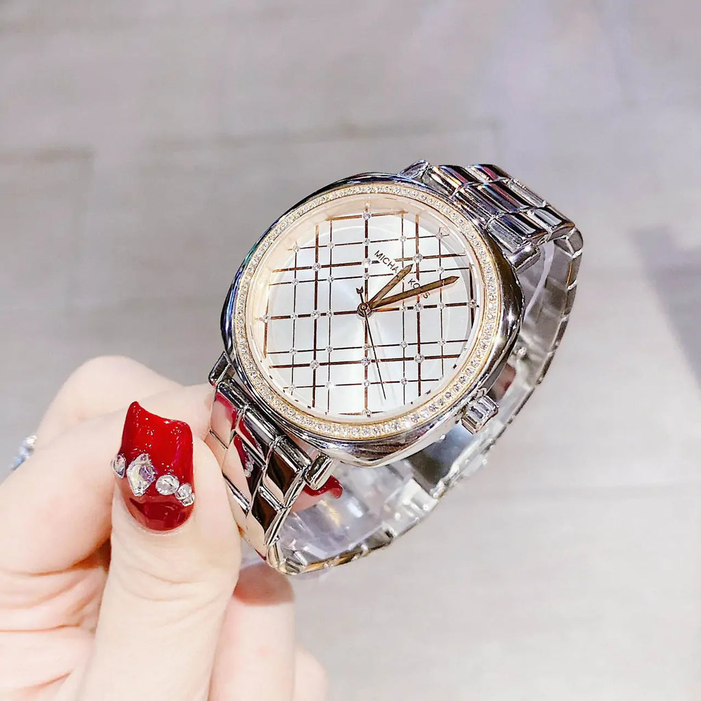 Michael Kors Nia Quartz Silver Dial Silver Steel Strap Watch For Women - MK3988 Buy Now By Michael Kors