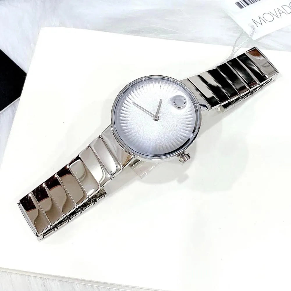 Movado Edge Silver Dial Silver Steel Strap Watch for Women - 3680012 Buy Now By Movado