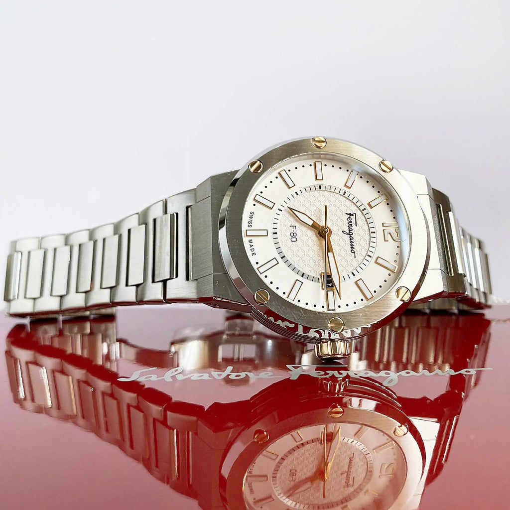 Salvatore Ferragamo F-80 Classic Silver Dial Silver Steel Strap Watch for Men - SFHY02922 Buy Now By Salvatore Ferragamo