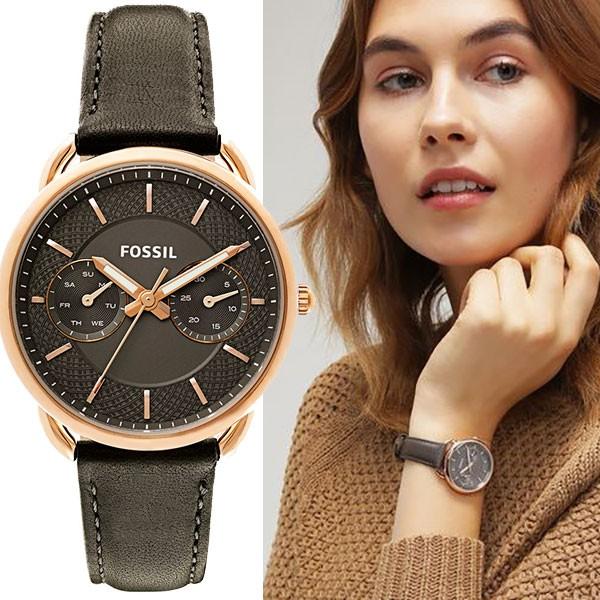 Fossil Tailor Grey Dial Grey Leather Strap Watch for Women - ES3913 Buy Now By Fossil