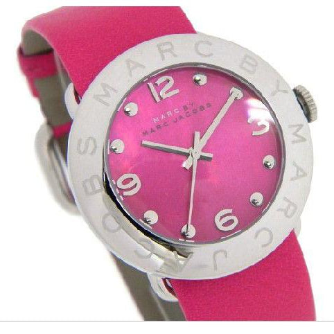 Marc Jacobs Amy Pop Pink Dial Pink Leather Strap Watch for Women - MBM1286 Buy Now By Marc Jacobs
