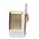 Marc Jacobs Champagne Dial White Leather Strap Watch for Women - MBM2043 Buy Now By Marc Jacobs