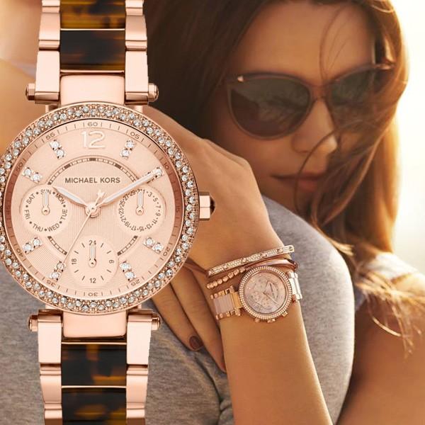 Michael Kors Parker Gold Dial Two Tone Steel Strap Watch for Women - MK5841 Buy Now By Michael Kors