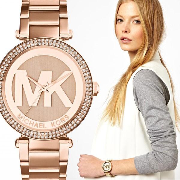 Michael Kors Parker Rose Gold Dial Rose Gold Steel Strap Watch for Women - MK5865 Buy Now By Michael Kors