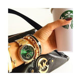 Michael Kors Skylar Green Dial Gold Steel Strap Watch for Women - MK6065 Buy Now By Michael Kors