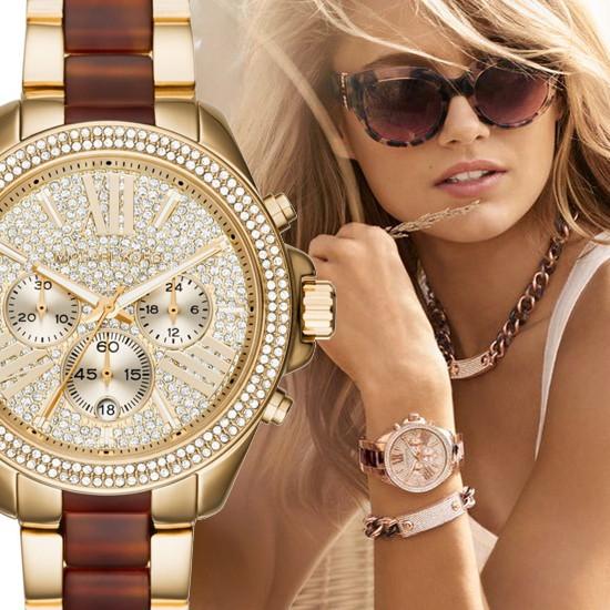 Michael Kors Wren Gold Dial Two Tone Steel Strap Watch for Women - MK6294 Buy Now By Michael Kors